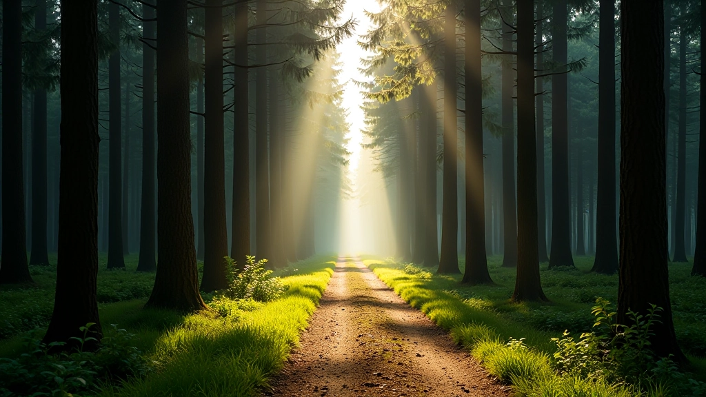 Narrow forest path lined with indigenous trees on the Garden Route